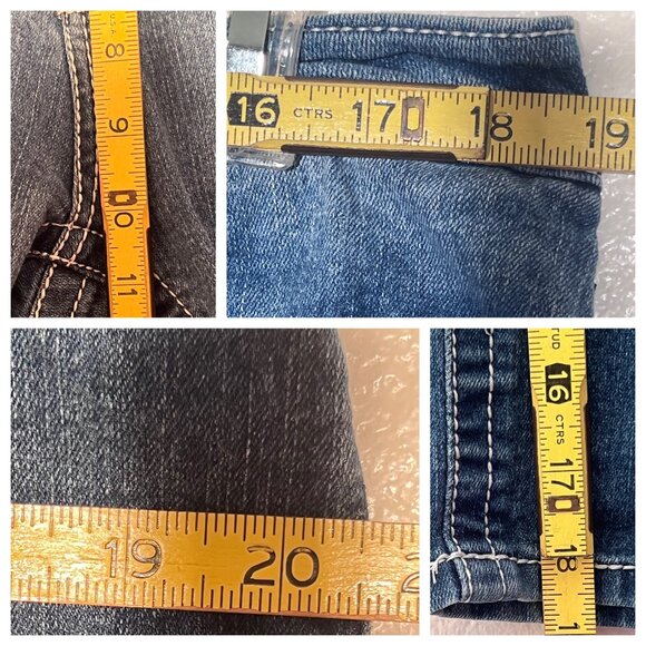 VGS Women Capri Jeans Blue Size 14 Stretchy Cotton Embroidered Pockets Mid-Rise - Picture 5 of 16